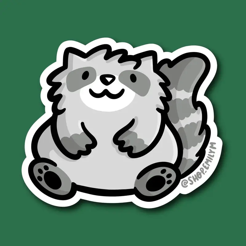 Shop Emily M Raccoon Vinyl Sticker