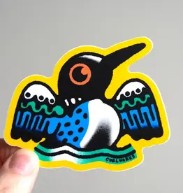 Curlworks Loon - 3" Vinyl Sticker