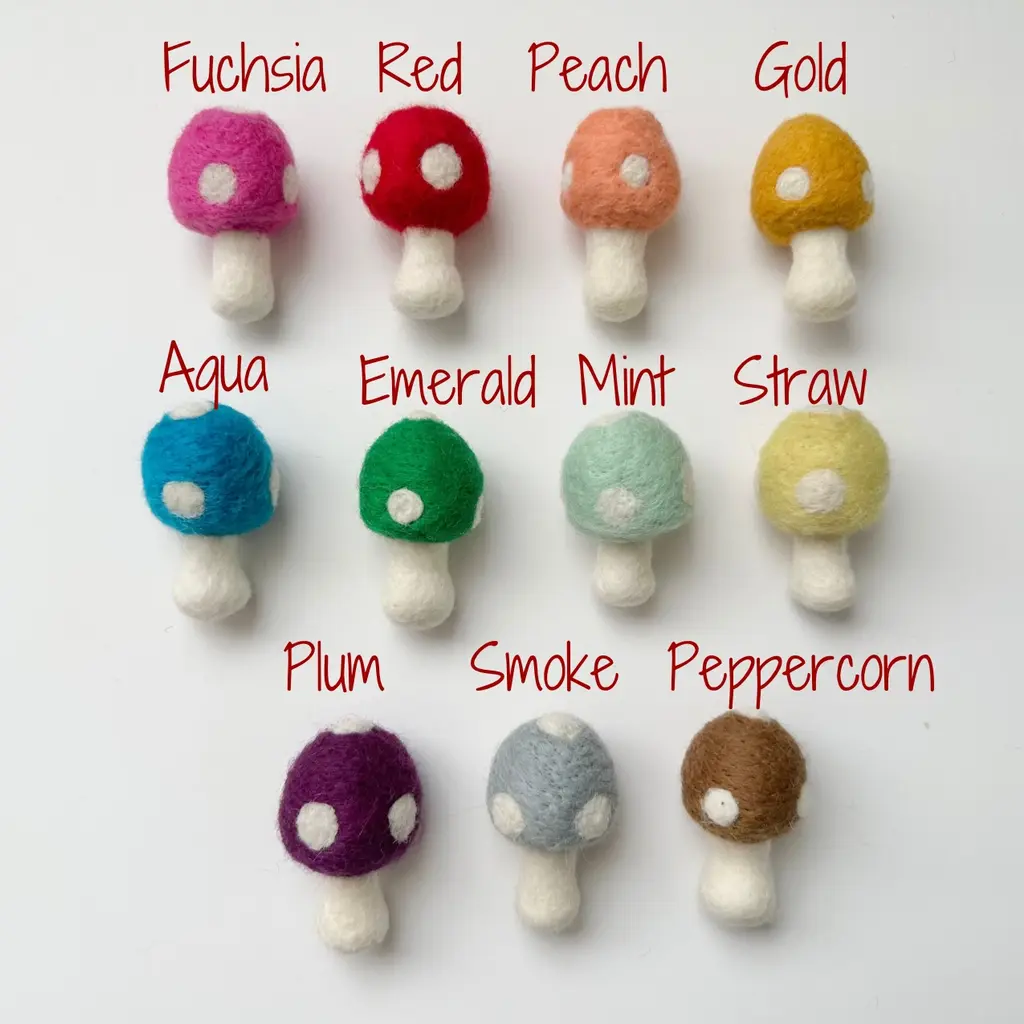 Wool Jamboree Felt Mushroom Toy (Assorted)