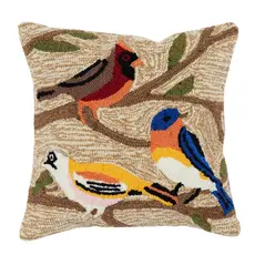 Liora Manne Indoor/Outdoor Pillow - Frontporch Birds 18 x 18