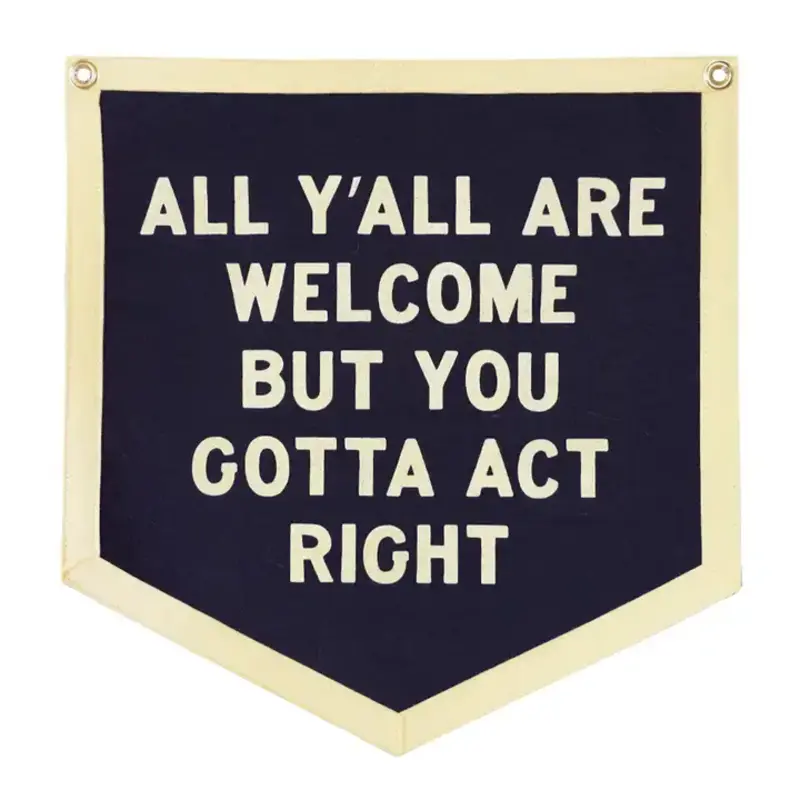 Oxford Pennant All Y'all Are Welcome Banner