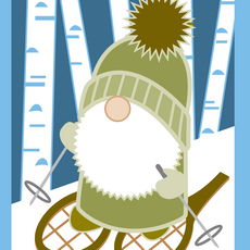Cindy Lindgren Card - Snowshoe Gnome