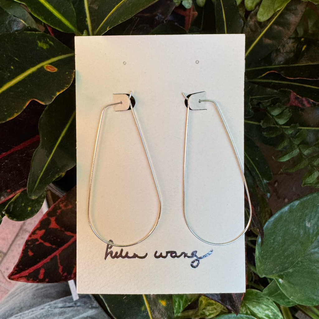 Helen Wang Jewelry Earrings - Sterling Silver Oblong Hoops