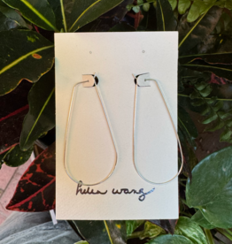 Helen Wang Jewelry Earrings - Sterling Silver Oblong Hoops