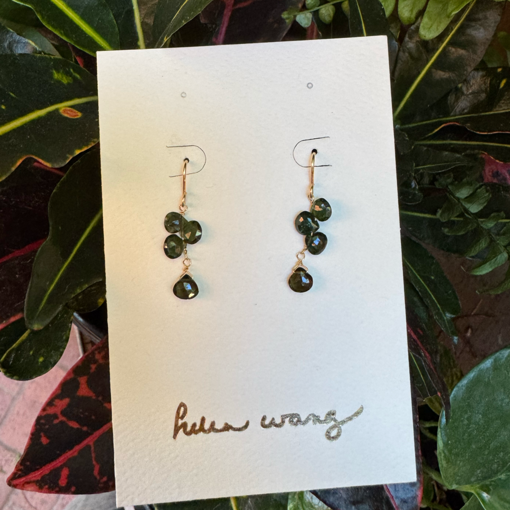 Helen Wang Jewelry Earrings - 14K Gold Filled AAA+ Grade Emerald Diopside Briolettes