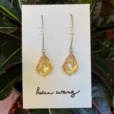 Helen Wang Jewelry Earrings - Sterling Silver - Champagne Baroque Swarovski