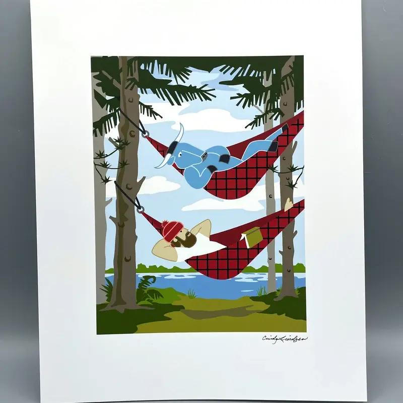 Cindy Lindgren Bunyan Hammocks Print  (11 x 14)