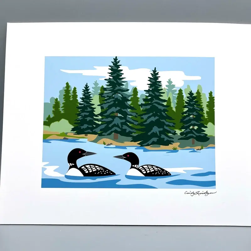 Cindy Lindgren Loon Lake Print (8 x 10)