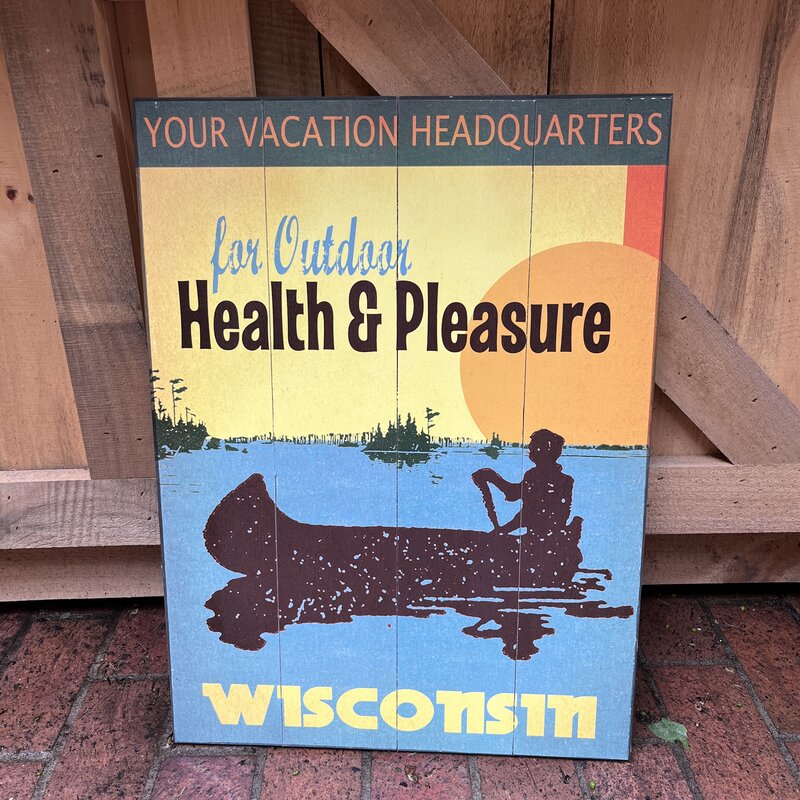 Volume One Outdoor Health & Pleasure Wooden Sign - 17x23