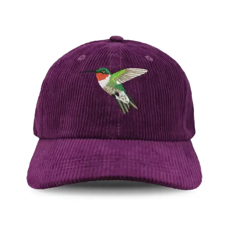 Bird Collective Ruby-Throated Hummingbird Corduroy Hat - Teal