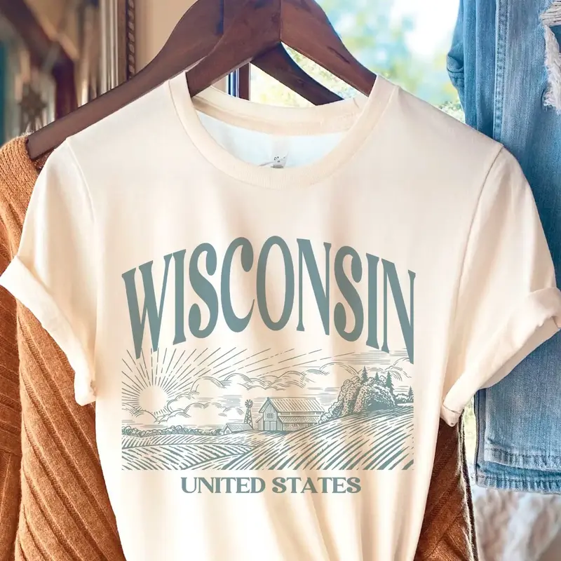 BLUME & CO (Faire) Wisconsin Illustration Graphic Tee -