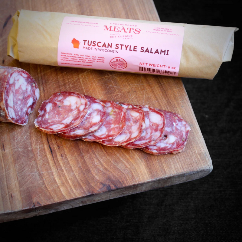 Underground Meats Salami - Tuscan (6oz)