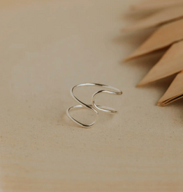 Hello Adorn Jewelry Hello Adorn  - Drift Ring - Sterling Silver (Size 8)