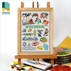 Awesome Pattern Studio Wisconsin Collection - Counted Cross Stitch Kit 2  (Size 146 x 195)
