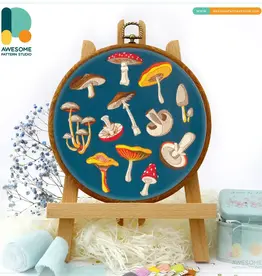 Awesome Pattern Studio Mushrooms Collection Embroidery Kit