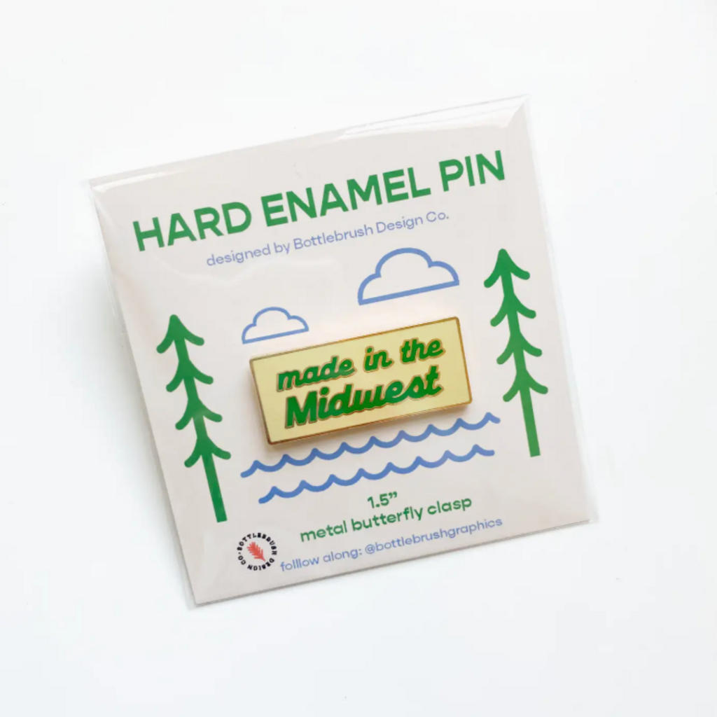 Bottlebrush Graphics Enamel Pin - Made in the Midwest