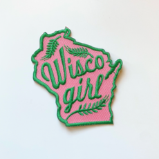 Bottlebrush Graphics Wisco Girl Wisconsin Embroidered Iron-On Patch