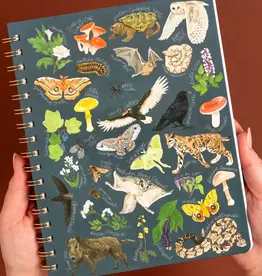 1canoe2 Midnight Flora & Fauna Spiral Notebook