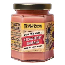 Messner Bee Farm Strawberry Rhubarb Creamed Honey