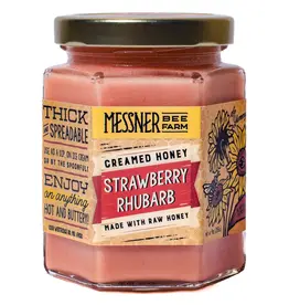 Messner Bee Farm Strawberry Rhubarb Creamed Honey