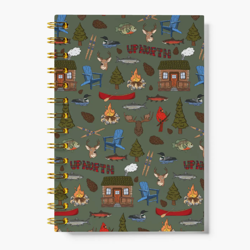 June Apothicarie Cabin Up North Spiral Notebook