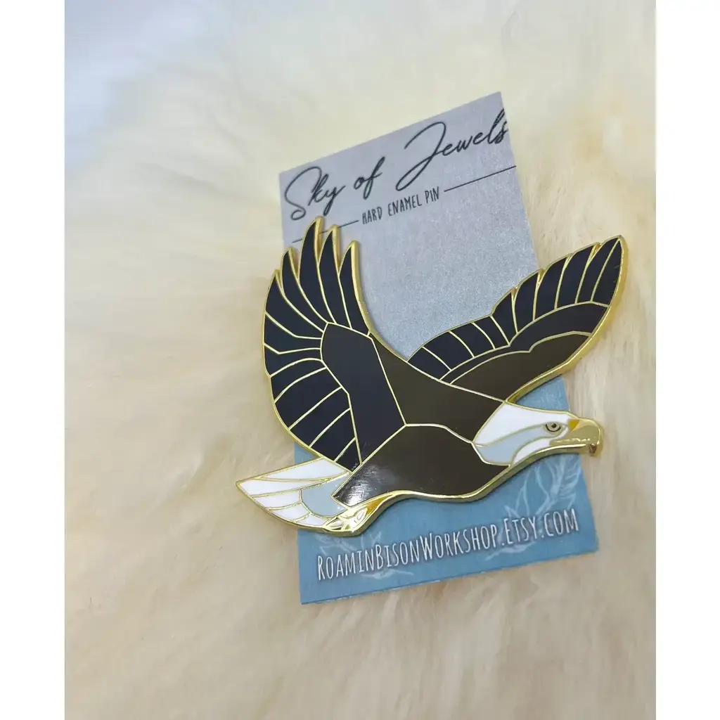Roamin' Bison Workshop (Faire) Bald Eagle Hard Enamel Pin
