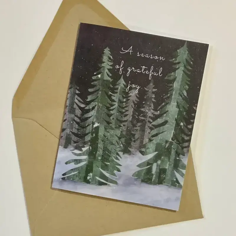 She Said It A Season of Grateful Joy Quote - Holiday Card