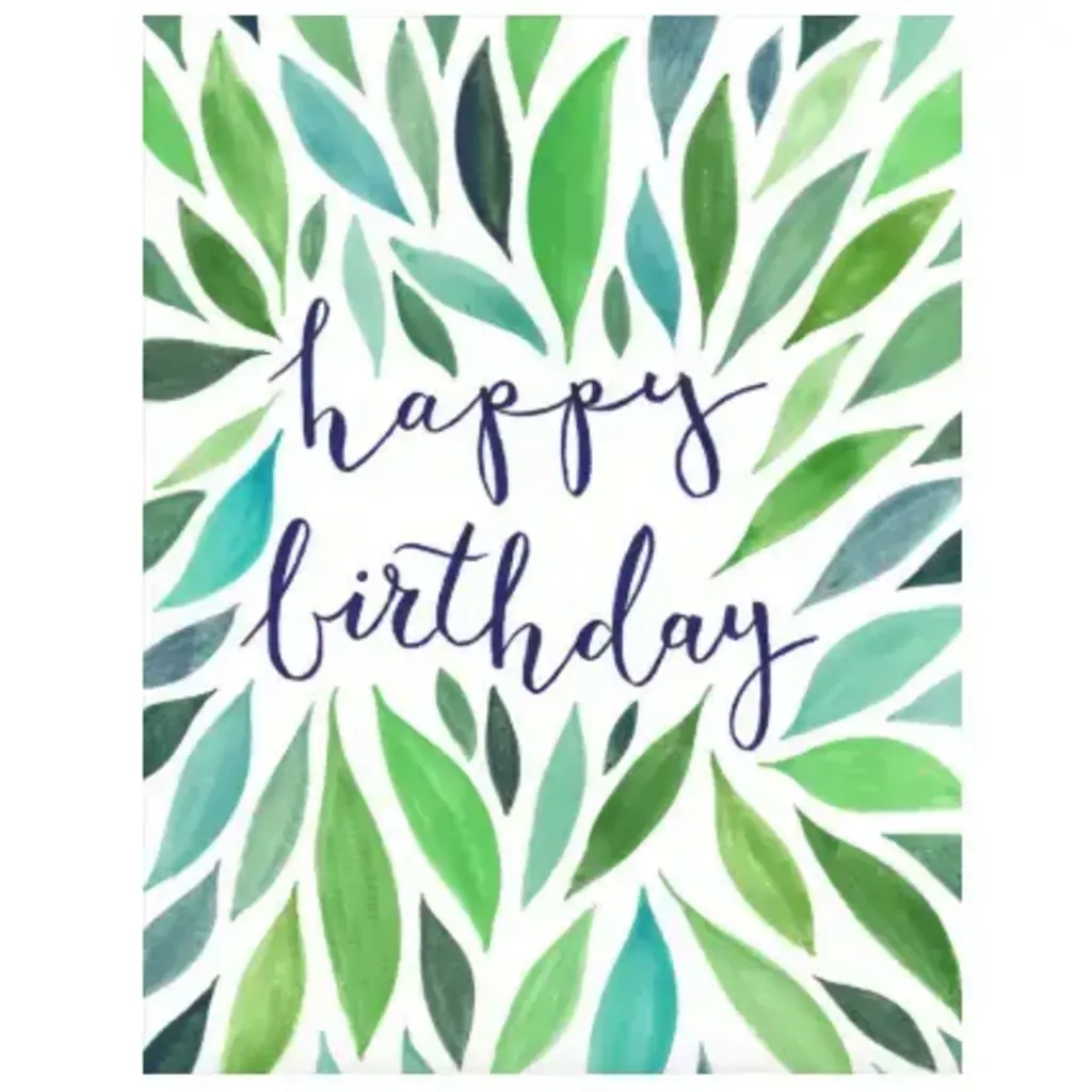 She Said It Leaves with Botanicals - Birthday Card