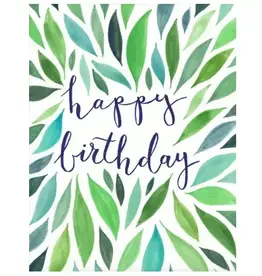 She Said It Leaves with Botanicals - Birthday Card