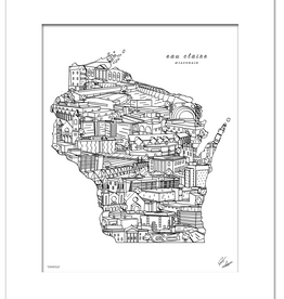 Townsville Art EC Wisconsin - Wall Decor Black/White