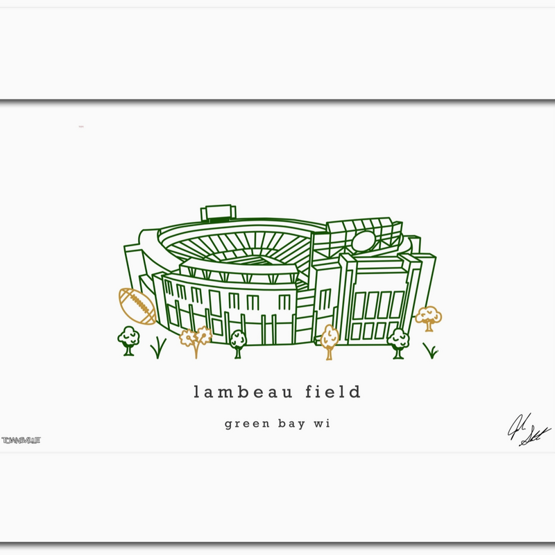 Townsville Art Lambeau Field - Wall Decor Green/Gold