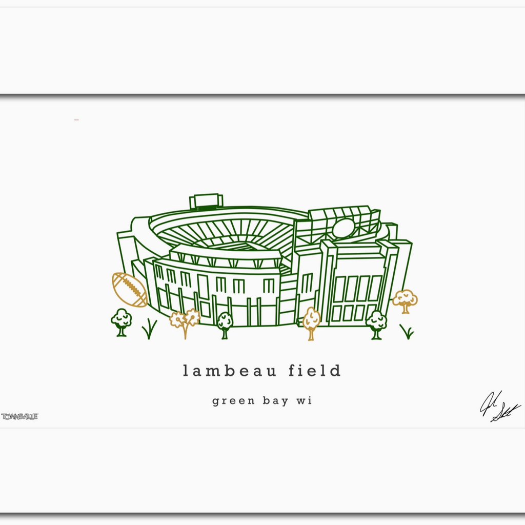 Townsville Art Lambeau Field - Wall Decor Green/Gold