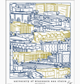 Townsville Art UWEC Campus - Wall Decor Blue/Gold