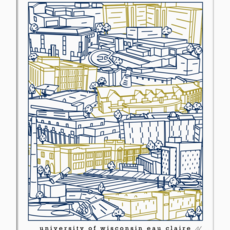Townsville Art UWEC Campus - Wall Decor Blue/Gold