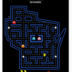 Townsville Art Wisconsin Retro Pac-Man Style - Wall Decor