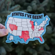 Hey Bear Outdoors States I've Been Us Map Diy Sticker
