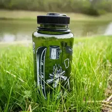 Hey Bear Outdoors "Let's Get Outside Camping" Canoe Nalgene 32oz Water Bottle