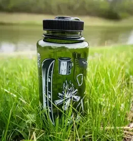 Hey Bear Outdoors "Let's Get Outside Camping" Canoe Nalgene 32oz Water Bottle