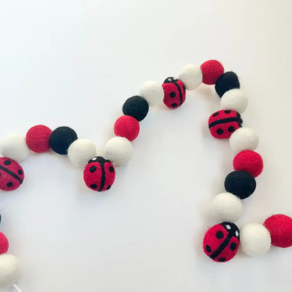 Wool Jamboree Red Lady Bug Garland