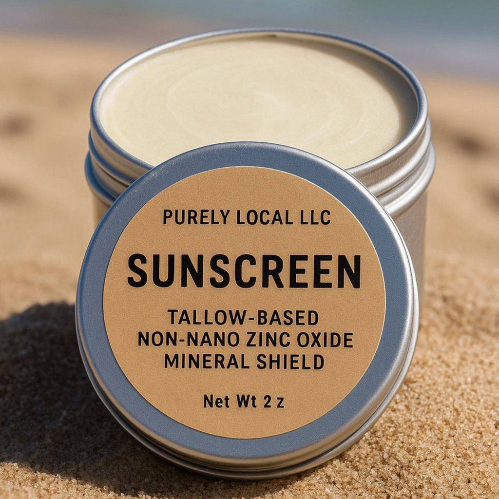 Purely Local LLC. Sunscreen 1oz Tin