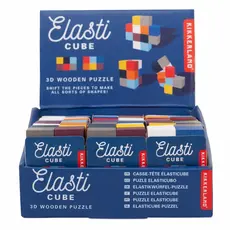 Kikkerland Elasti Cube 3D Wooden Puzzle