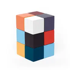 Kikkerland Elasti Cube 3D Wooden Puzzle