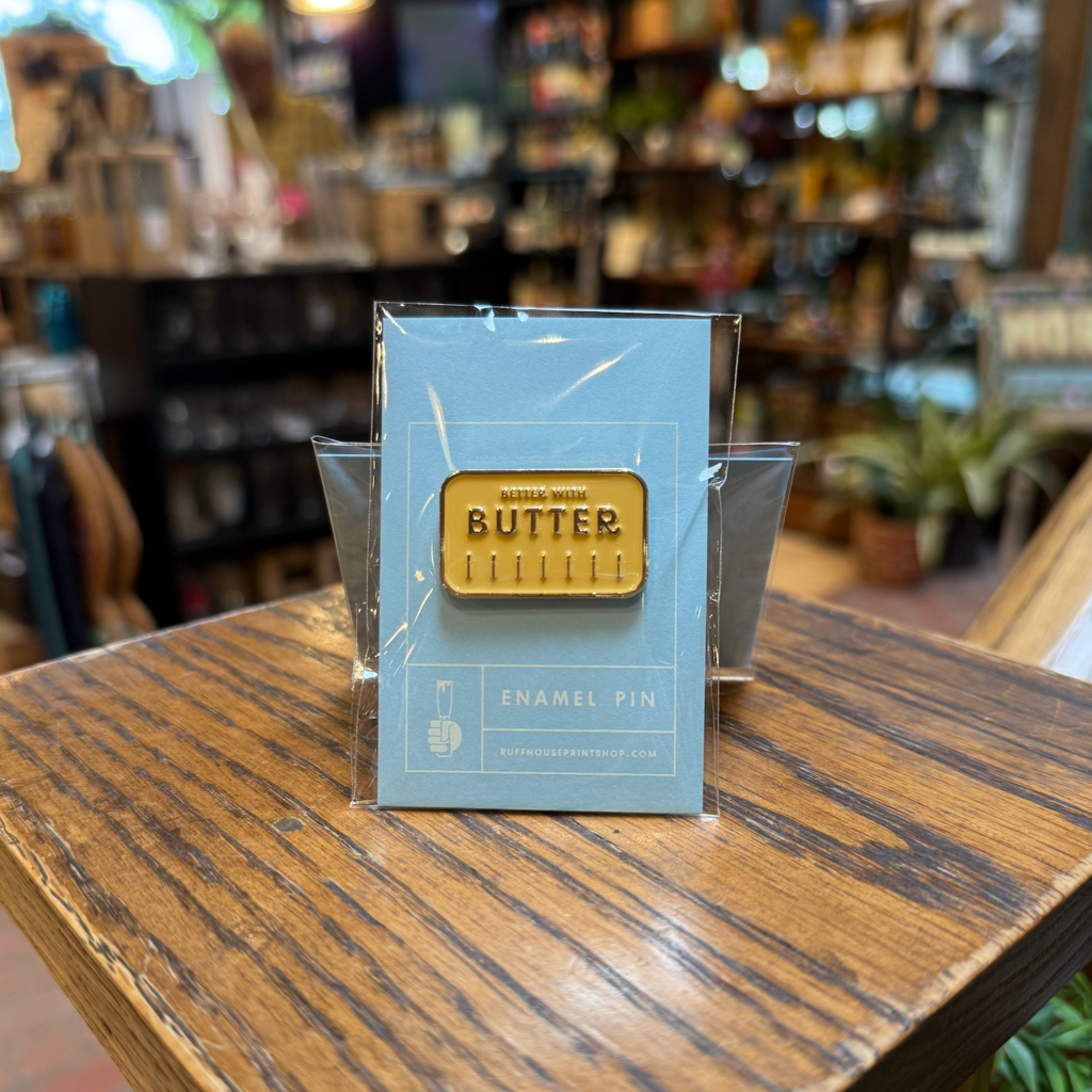 Volume One Enamel Pin - Better with Butter
