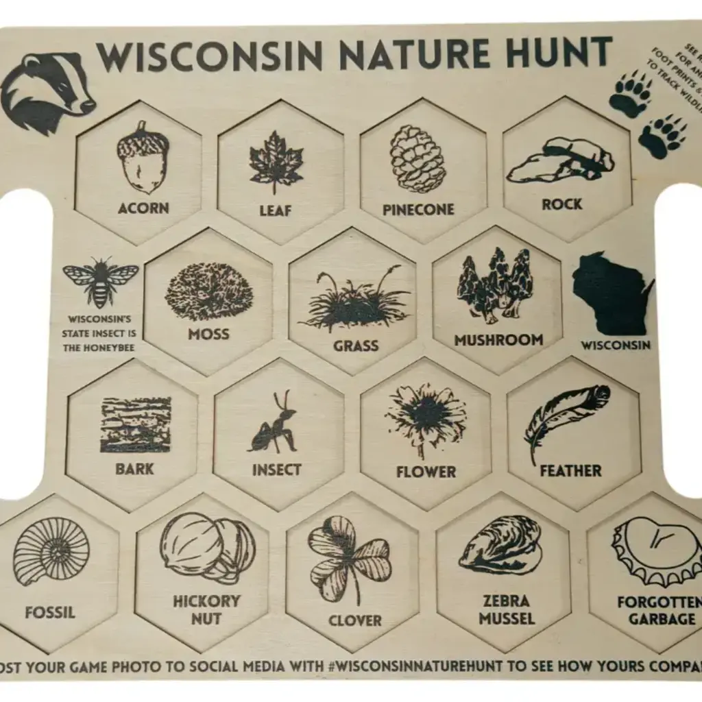 Wisconsin Bee Co. Nature Hunt & Animal Tracks Explorer