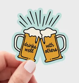 Yarnival (Faire) Drinks Well with Others Sticker