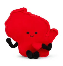 Stuffed States USA Red Plush Wisconsin, Heart - Large