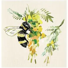 Faire (Potluck Press) Swedish Dishcloth - Bee On Flowers