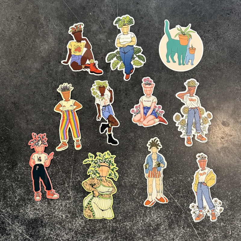 Pothead Prints Pothead Sticker - Assorted