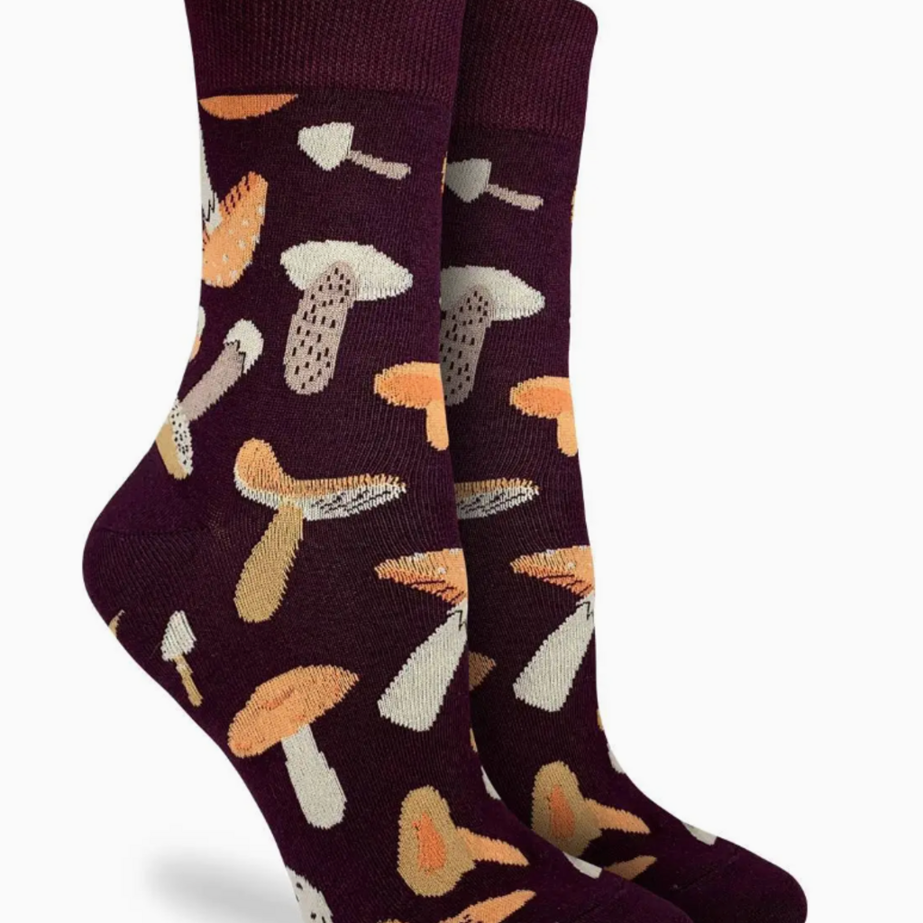Good Luck Sock Crew Socks - Mushrooms