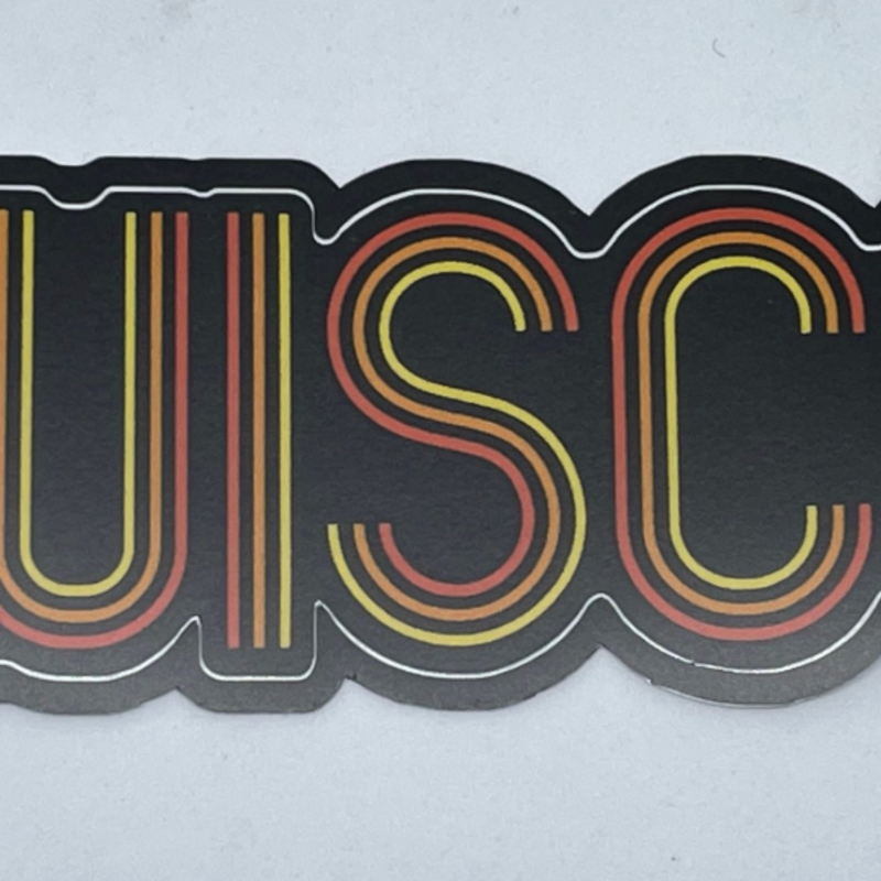 Flags Over Wisconsin Wisco Disco Vinyl Sticker